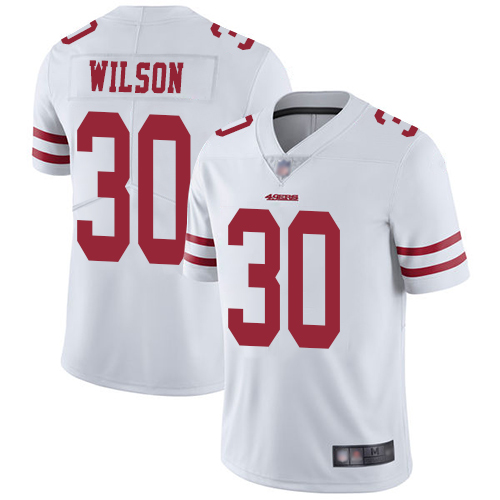 San Francisco 49ers Limited White Men Jeff Wilson Road NFL Jersey #30 Vapor Untouchable